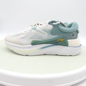 Li-Ning Spark 2.0 Running Shoes Mens 10 White Blue Sneakers AGLT101-1
